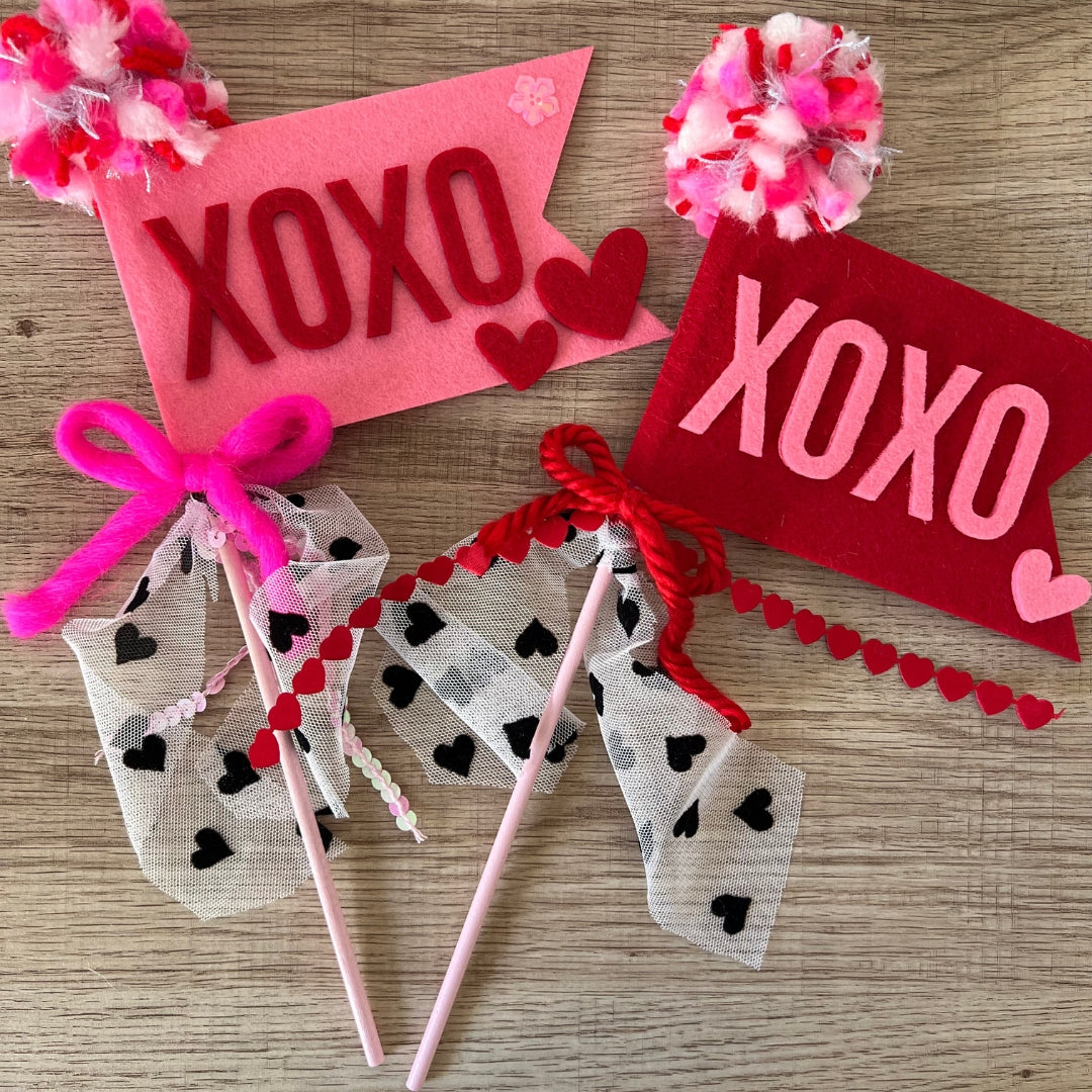Valentine's Felt Pennant Wand
