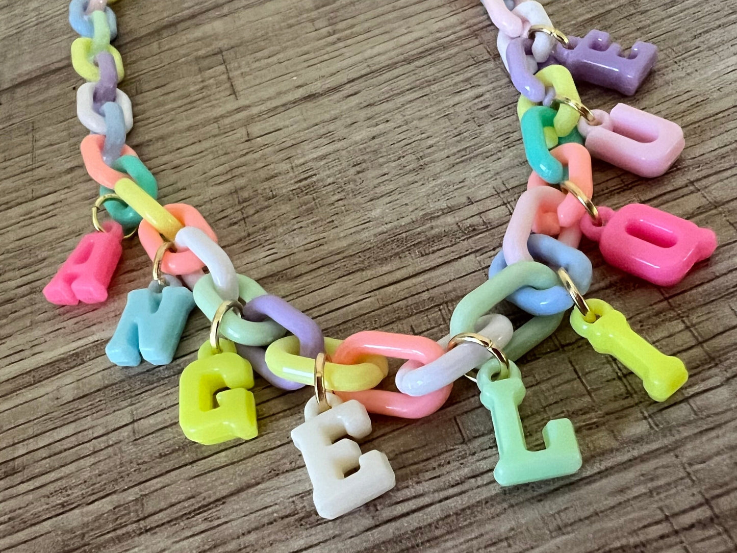 Personalized Candy-Colored Chunky Necklace