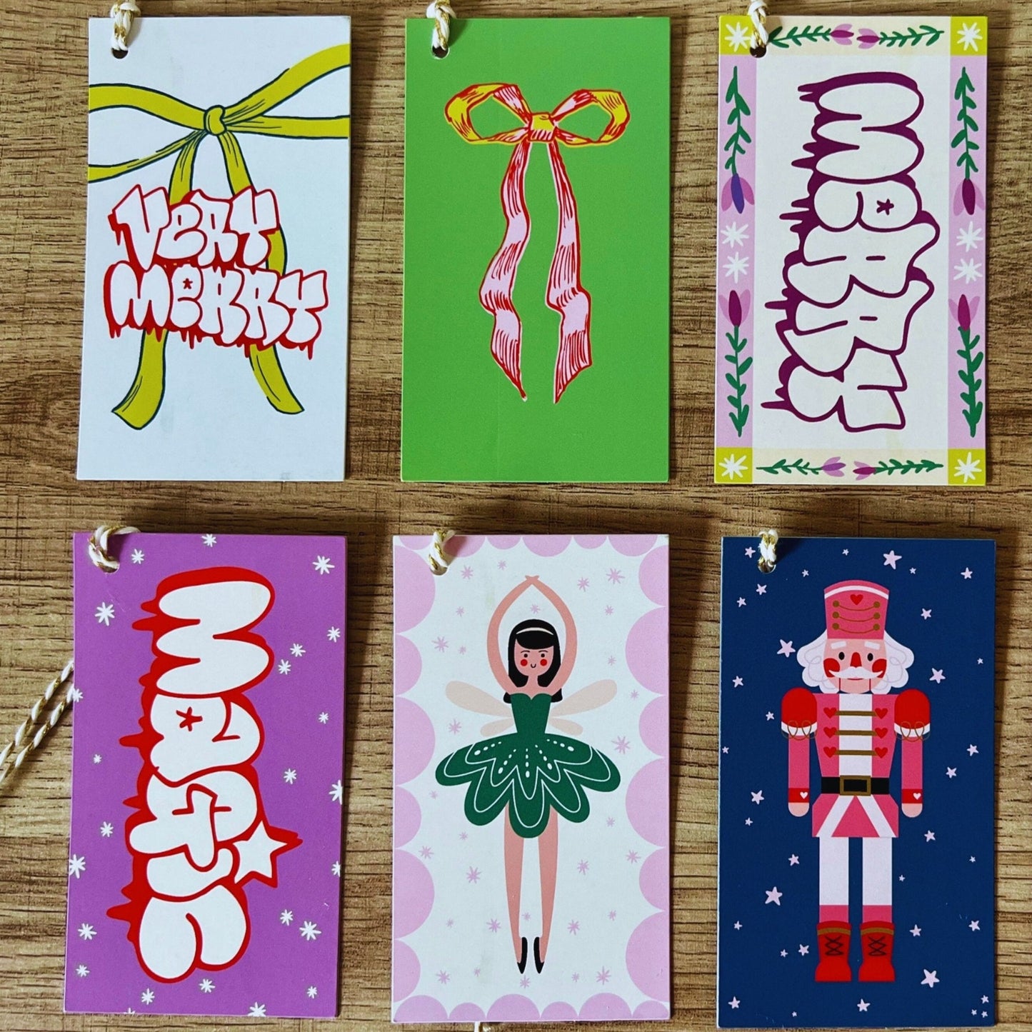 Graffiti-meets-Whimsy Holiday Gift Tags — Designed by us!