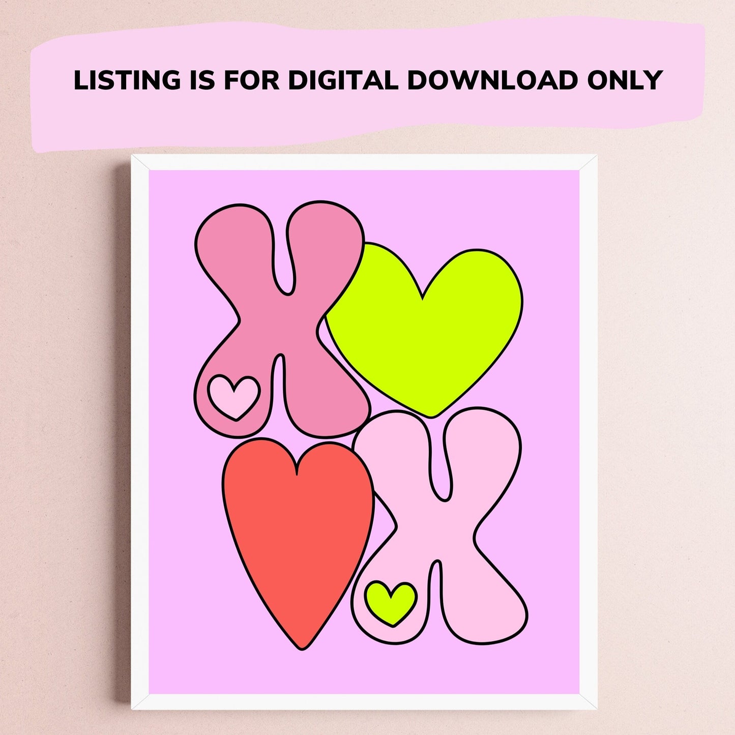 Valentines Day Printable Art - XOXO
