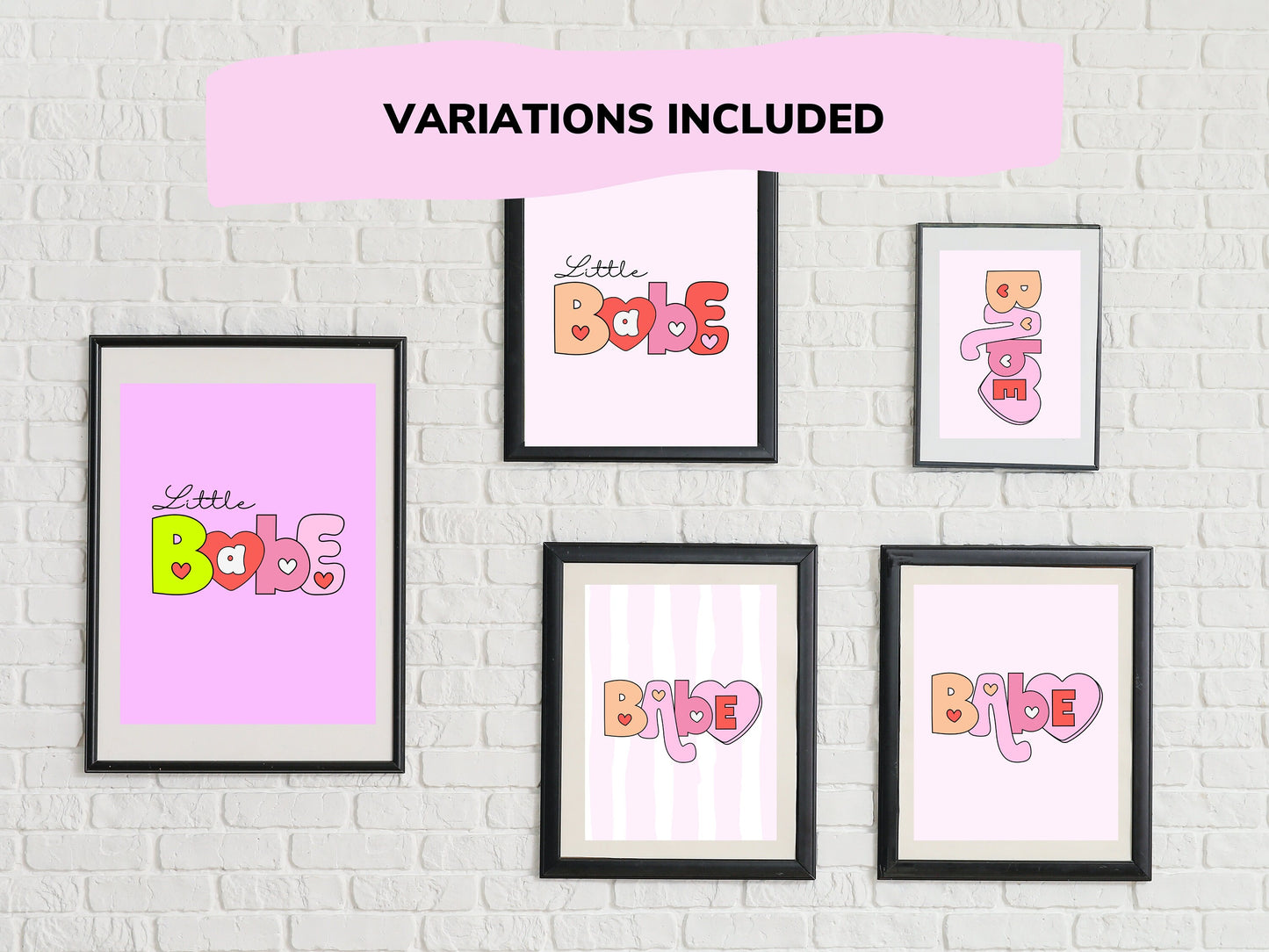Valentines Day Printable Art - BABE