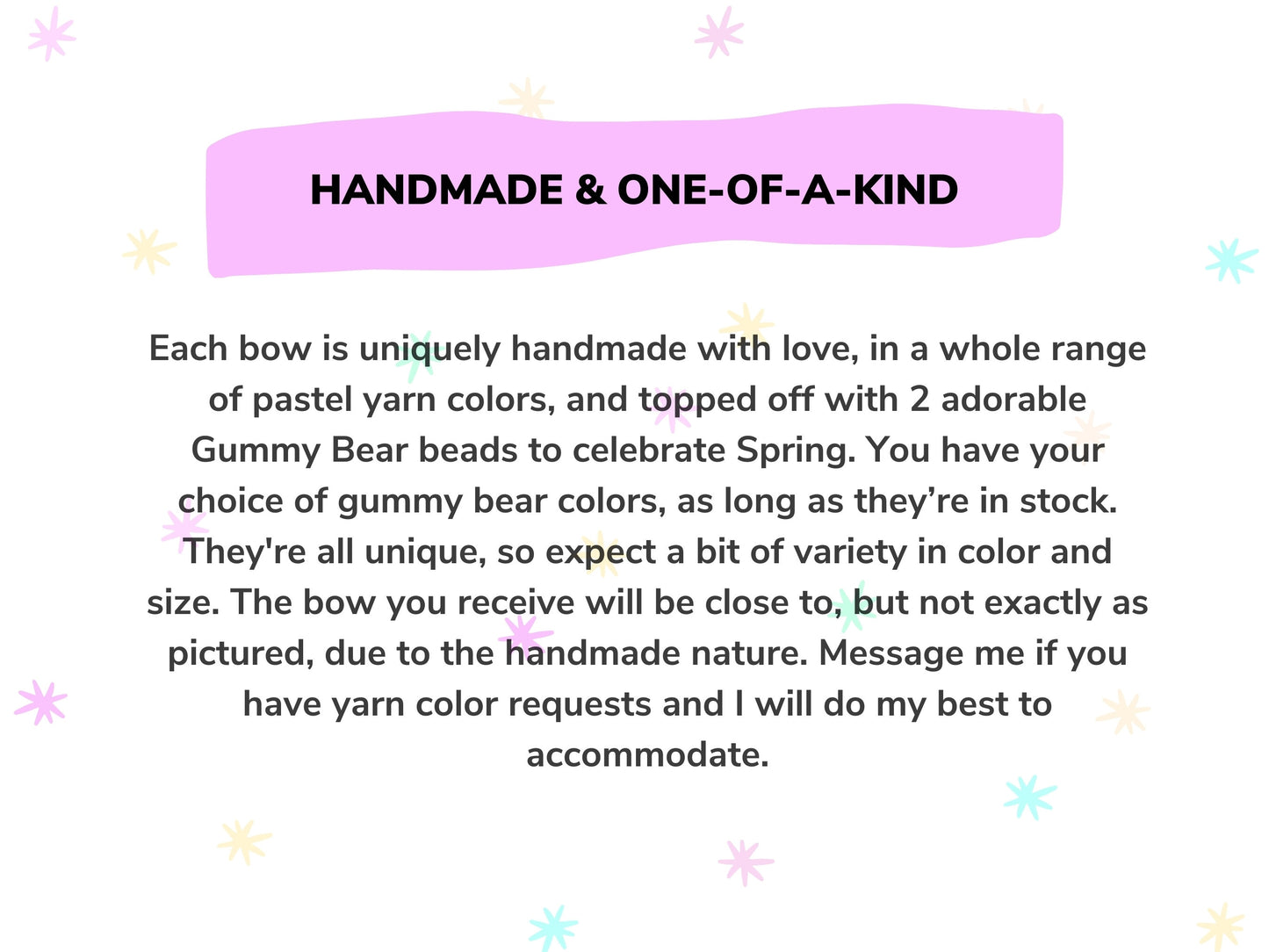 Gummy Bears Hair Bow for girls