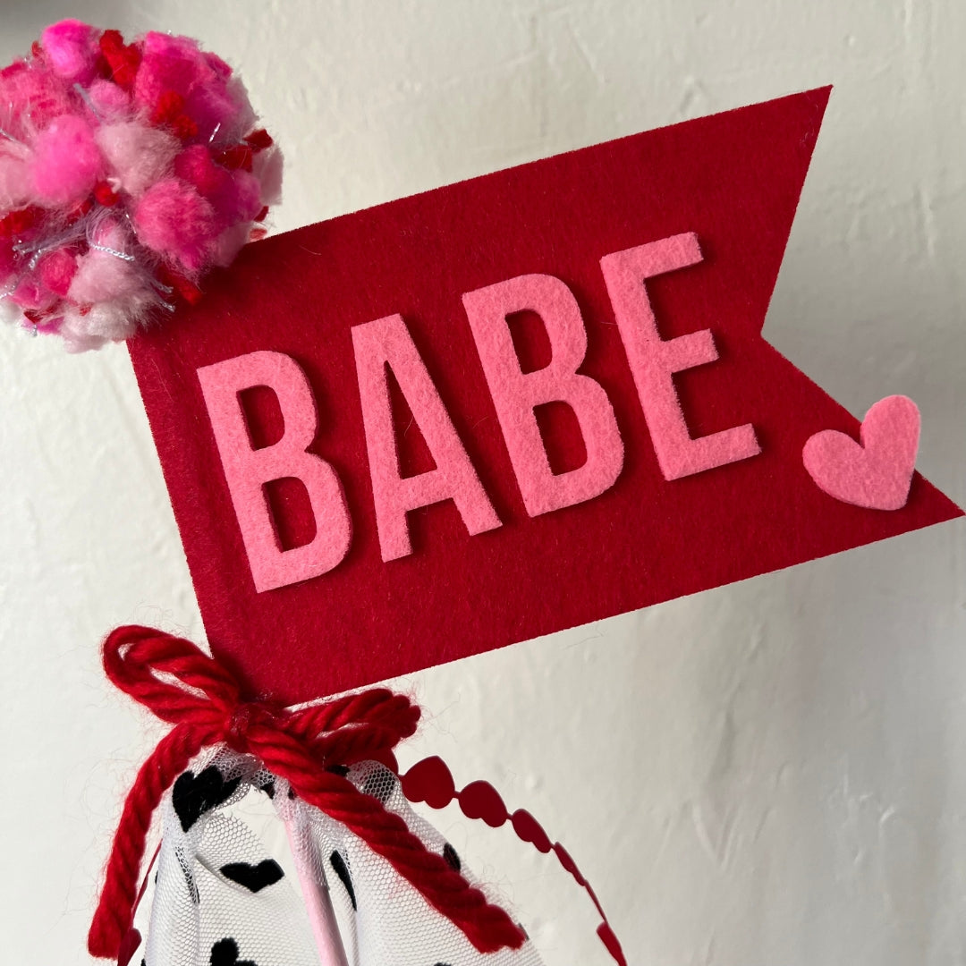 Valentine's Felt Pennant Wand