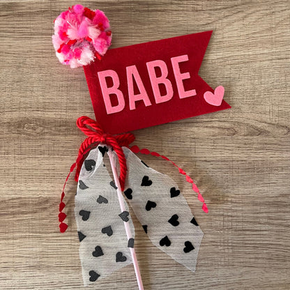 Valentine's Felt Pennant Wand