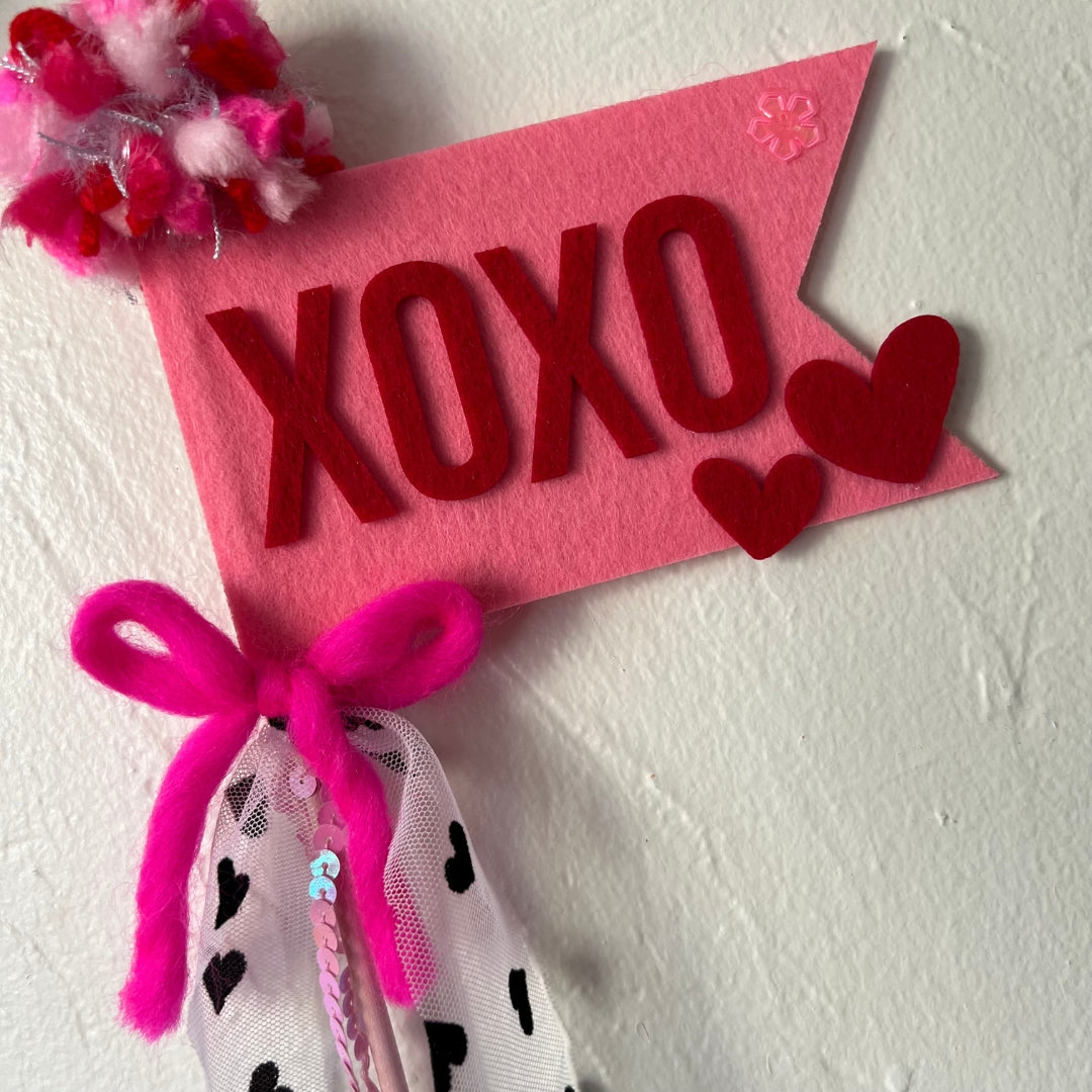 Valentine's Felt Pennant Wand