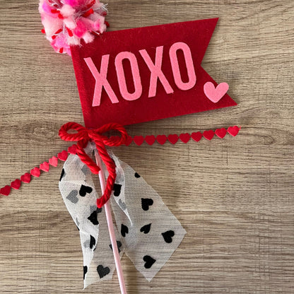 Valentine's Felt Pennant Wand