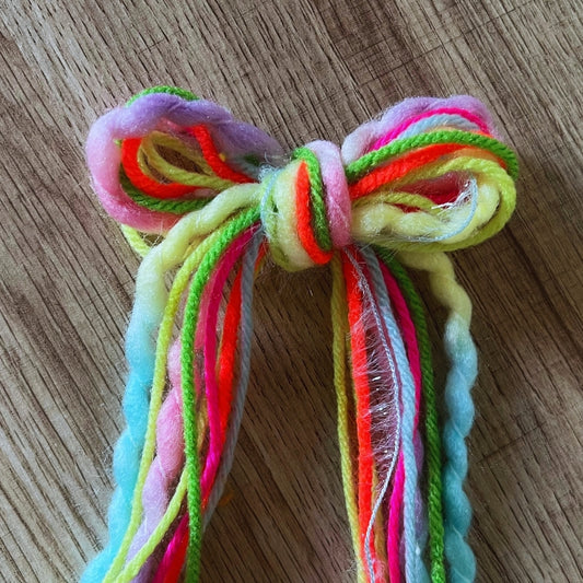 Yarn Hair Bow for girls