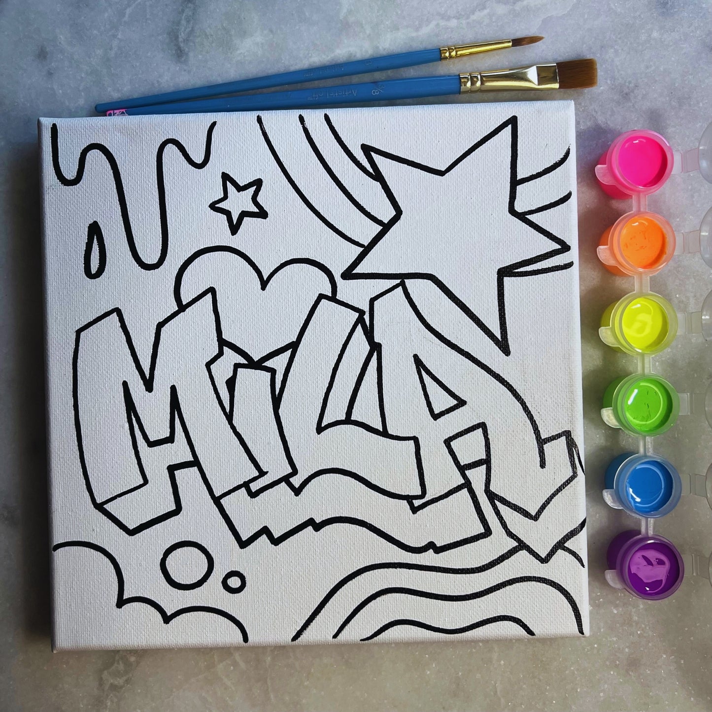 Personalized Graffiti Art Kit - 8" x 8"