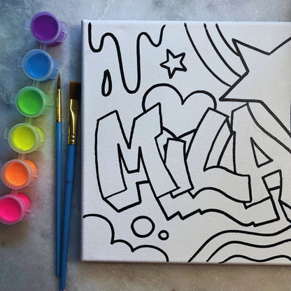 Personalized Graffiti Art Kit - 8" x 8"