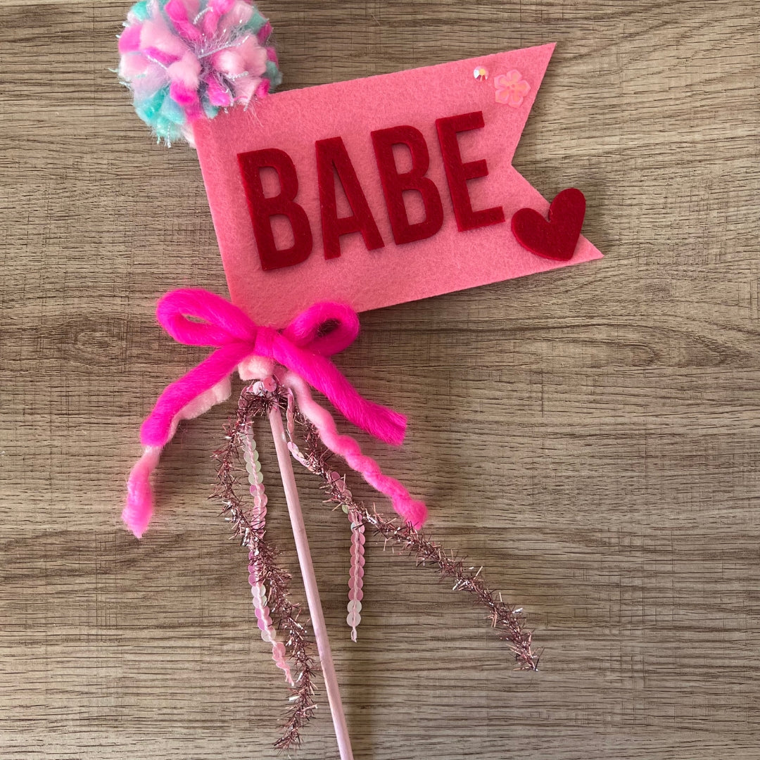 Valentine's Felt Pennant Wand