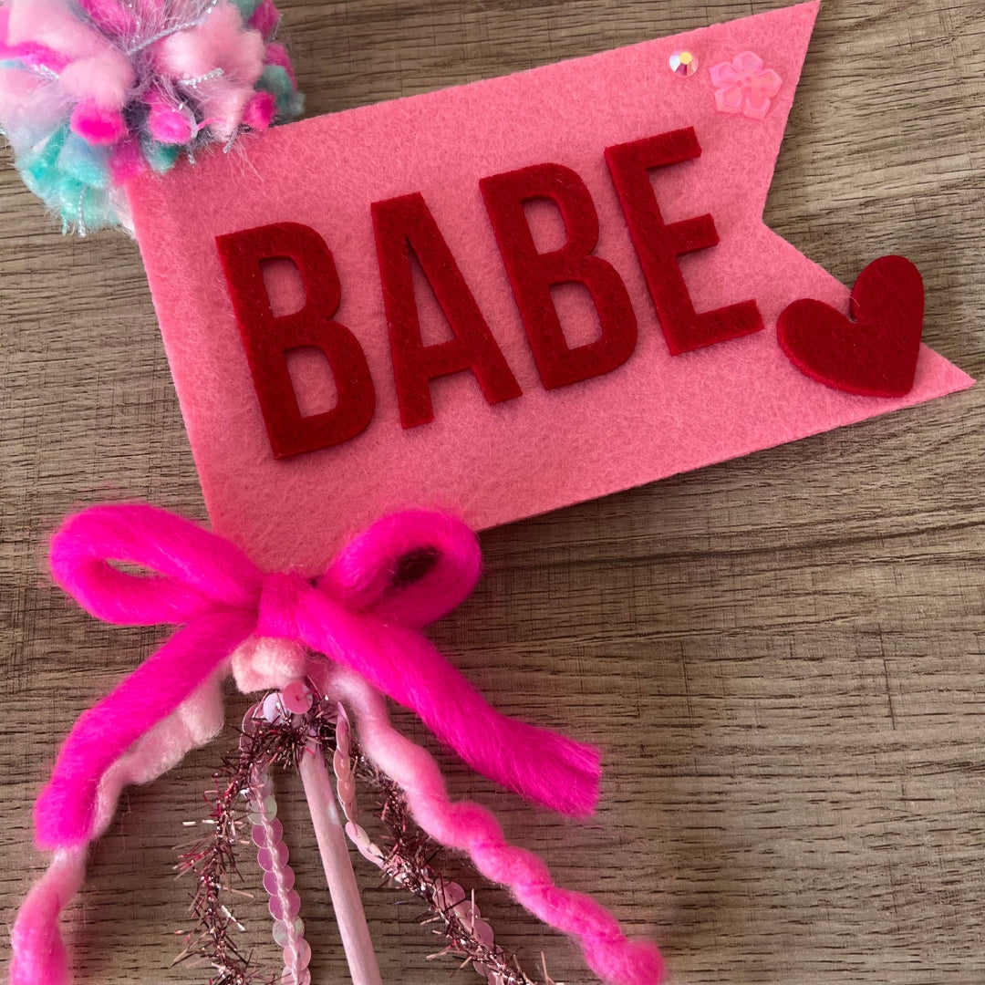 Valentine's Felt Pennant Wand