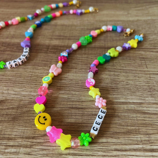 Personalized Playful Beaded Necklace