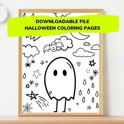 Halloween Whimsy Coloring Pages - Instant Download