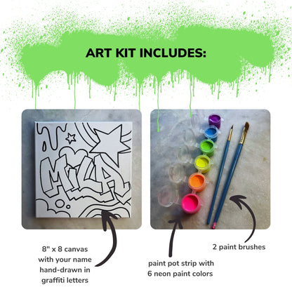 Personalized Graffiti Art Kit - 8" x 8"