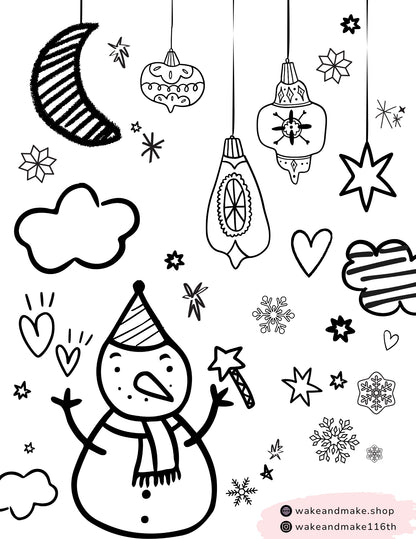 FREE Holiday Coloring Page - Instant Download