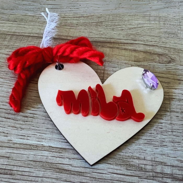 Valentines Graffiti Heart Tag / Gift Topper / Ornament