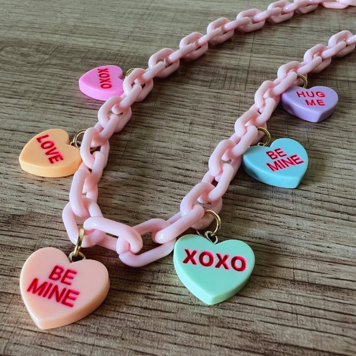 Valentine Heart Charm Necklace