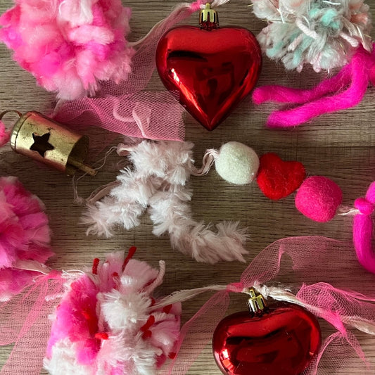 Whimsical Heart & Pom-Pom Garland