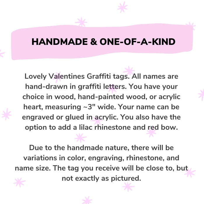 Valentines Graffiti Heart Tag / Gift Topper / Ornament