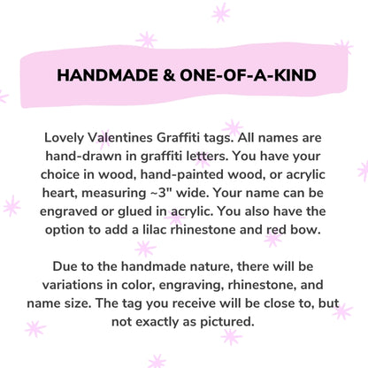 Valentines Graffiti Heart Tag / Gift Topper / Ornament