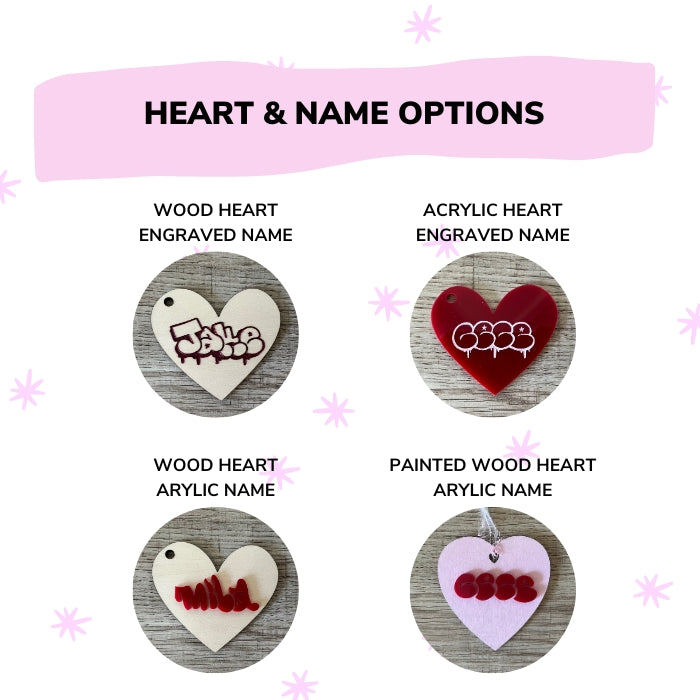 Valentines Graffiti Heart Tag / Gift Topper / Ornament