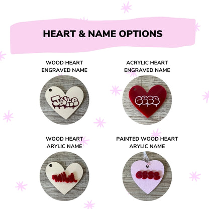 Valentines Graffiti Heart Tag / Gift Topper / Ornament