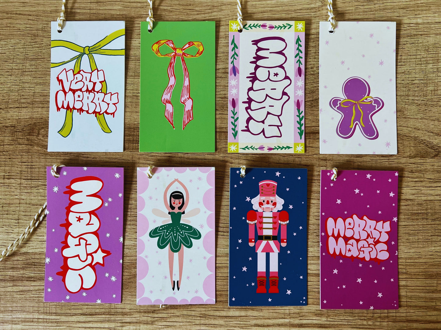 Graffiti-meets-Whimsy Holiday Gift Tags — Designed by us!