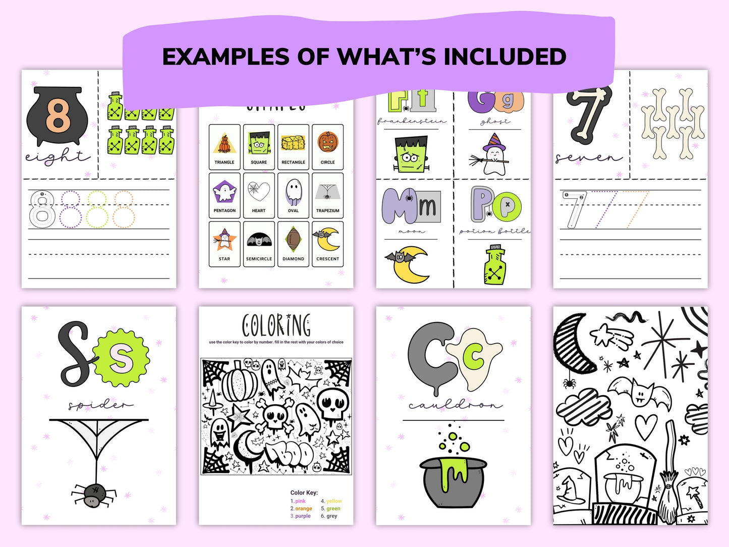 Halloween Kids Worksheets / Downloadable File / Digital Worksheets