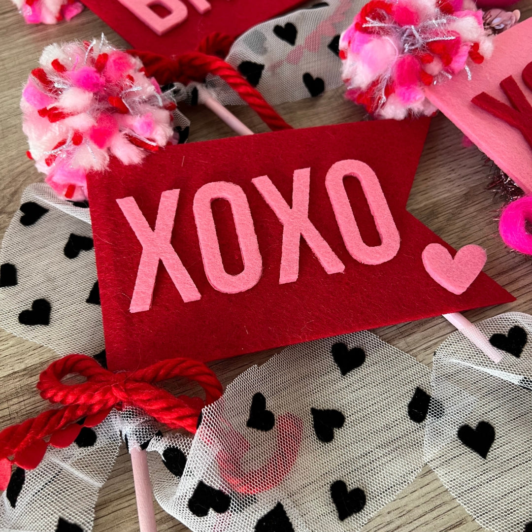 Valentine's Felt Pennant Wand