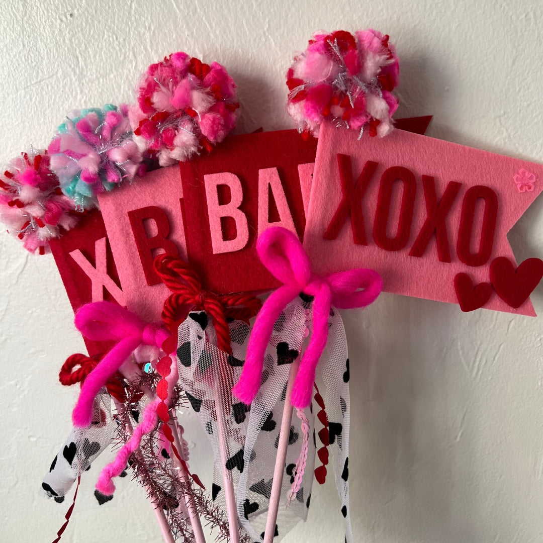 Valentine's Felt Pennant Wand