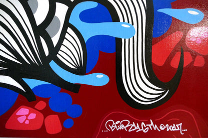 36" x 24" Graffiti Fish Painting
