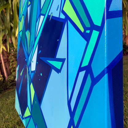 36" x 36" Geometric Abstract Painting