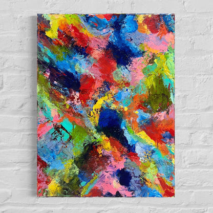 18" x 24” Vibrant Abstract Painting