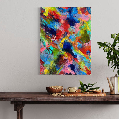 18" x 24” Vibrant Abstract Painting