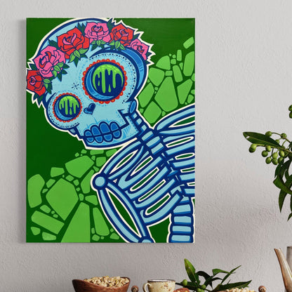 18" x 24" Sugar Skull Painting