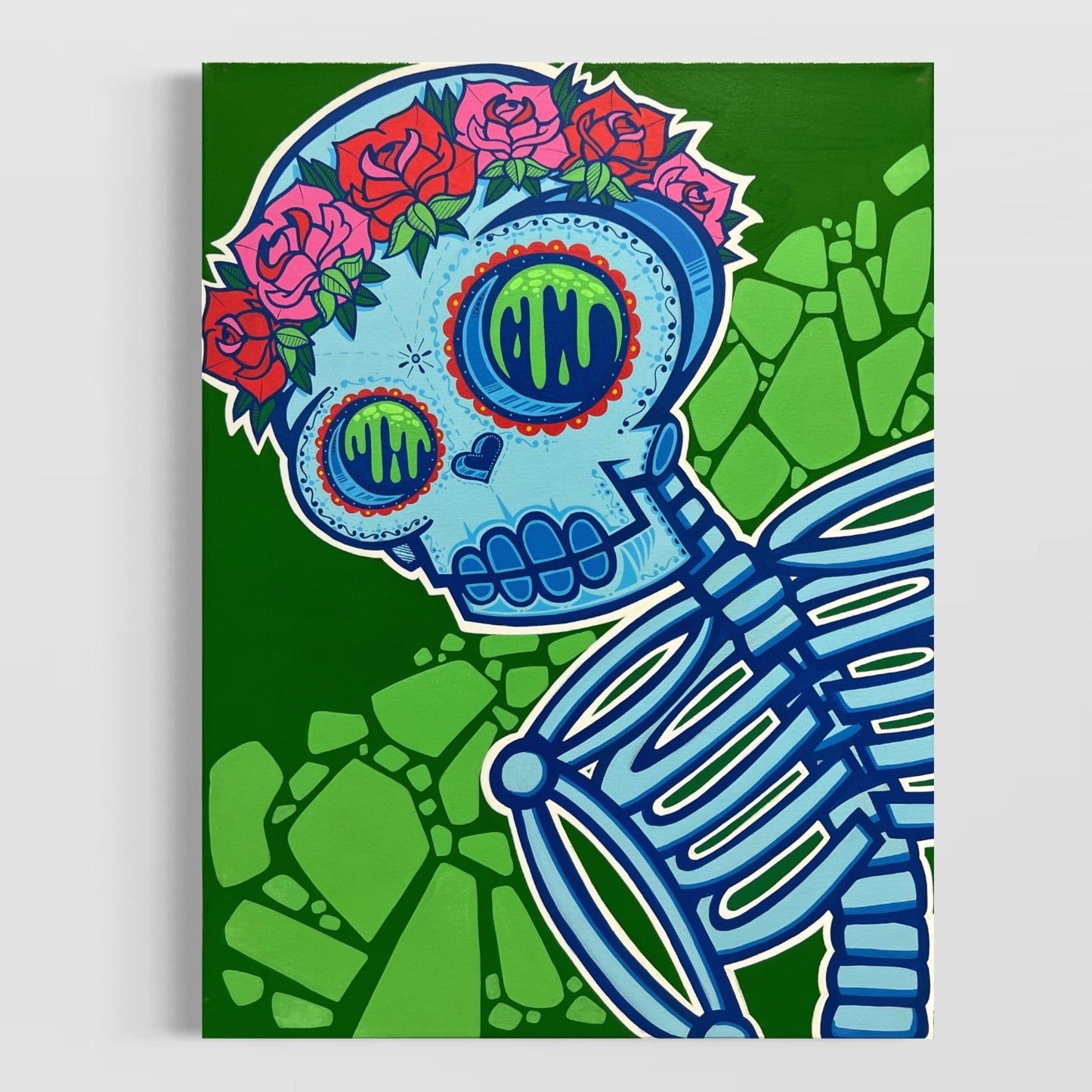 18" x 24" Sugar Skull Painting