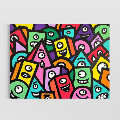 24" x 18" Whimsical Shapes Painting