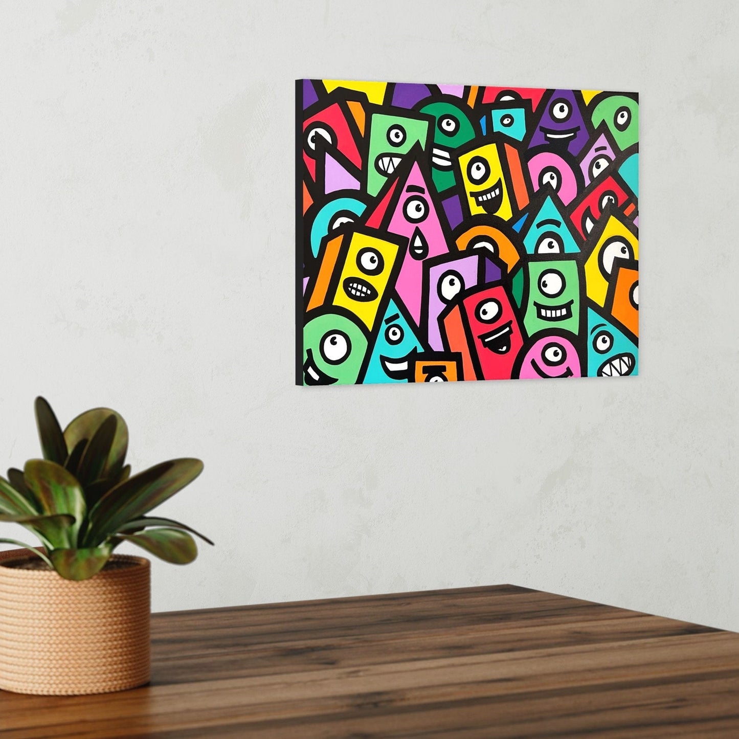 24" x 18" Whimsical Shapes Painting