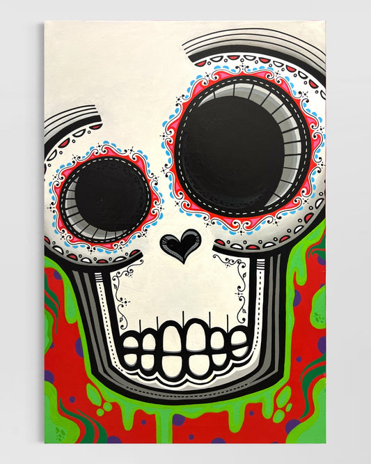 24" x 36" Sugar Skull Painting