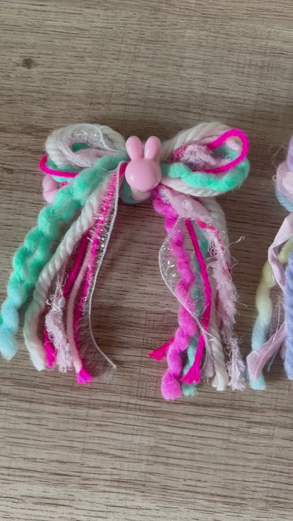 Yarn Hair Bow for girls