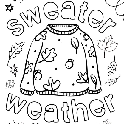 FREE Fall Coloring Page - Instant Download