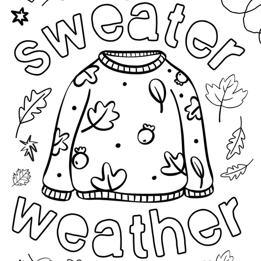 FREE Fall Coloring Page - Instant Download