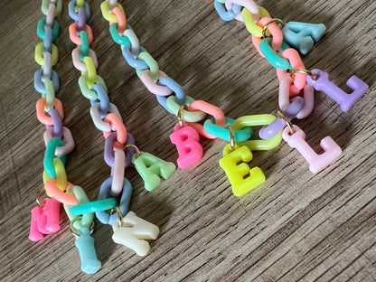 Personalized Candy-Colored Chunky Necklace