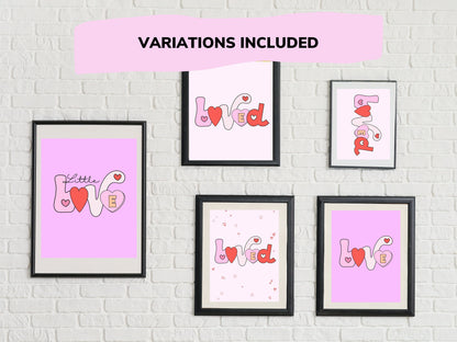 Valentines Day Printable Art - LOVED